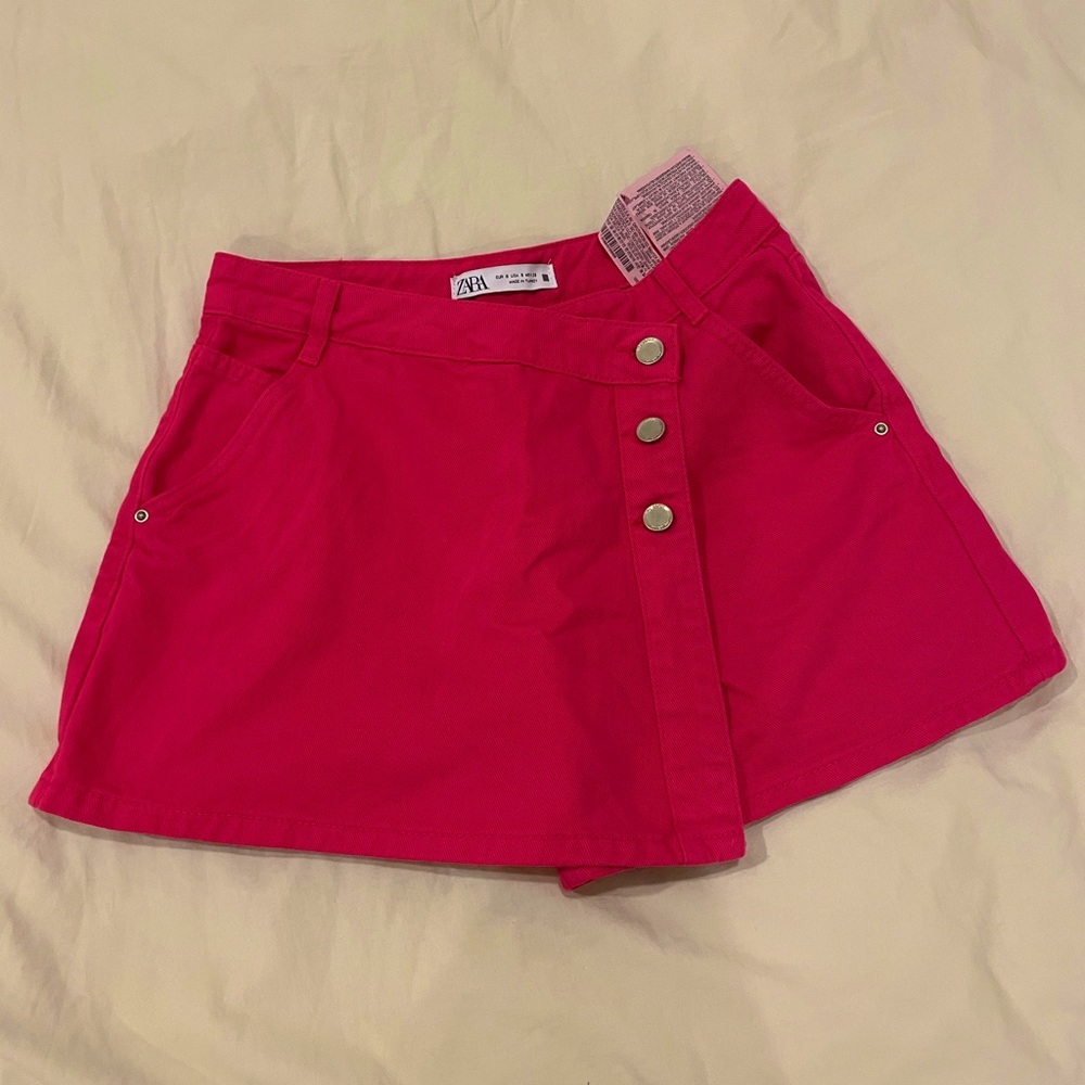 Zara Pink Asymmetric Skort